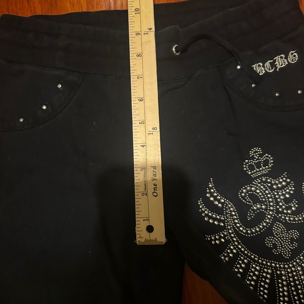 Y2K BCBG Black Pants with Silver Embellishments - Picture 5 of 9